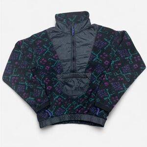 vintage 90s REI retro patterned pullover fleece
